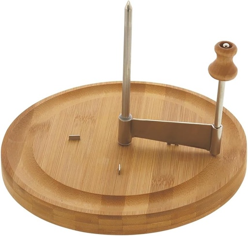 Kesper | Feliator de branza, Material: Bambus certificat FSC®, Dimensiuni: Ø 22 cm, Inaltime totala: 16 cm, Culoare: Natural | 58620
