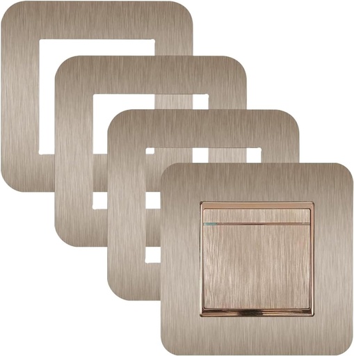 JJWNMLL Placi de acoperire pentru intrerupator dublu, inconjurator pentru intrerupator, garnitura, capac pentru intrerupator unic, autocolante pentru intrerupator, perete, pentru casa, decorare pentru intrerupator de perete (negru, 15,5 x 7,5)