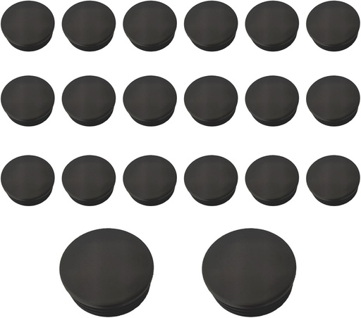 Dopuri rotunde din plastic, capace interioare albe, capac de 20 mm pentru picioare de mobila, scaun, birou, masa, picioare, tevi, 20 bucati