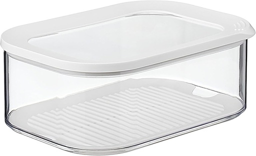 Mepal - Recipient Modula pentru Branza pentru Frigider - Cutie de Depozitare cu Capac - Pentru Bucati si Felii de Branza - Recipient Ermetic pentru Branza - Organizator pentru Depozitare si Frigider - 2000 ml - Alb