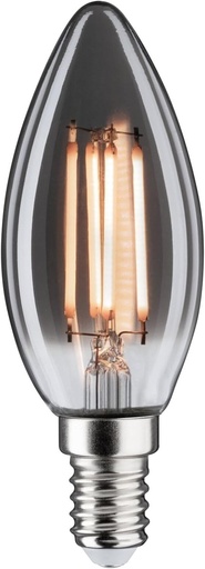 Bec LED Paulmann 28862, tub 1879, auriu, 140 lm, 4 wati, reglabil, sticla fumurie, vintage, 1800 K, E14