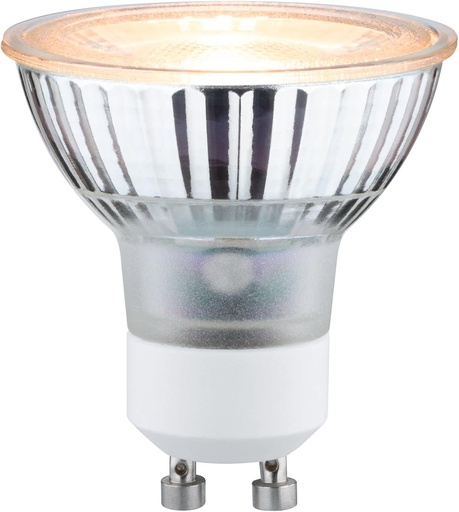 Bec LED Paulmann 28972, reflector, lumina aurie, prietenos cu insectele, GU10, 230V, 320lm, 4,3W, 2200K, auriu
