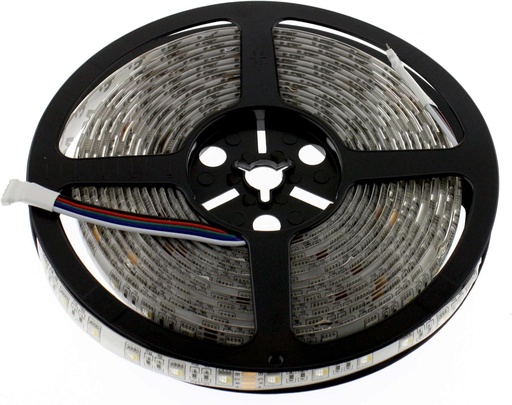 Banda LED RGBW alb rece (6000K) 4 in 1 24V, 500cm, 60 LED-uri/m (300 buc.), IP65 - 4 culori intr-un singur LED