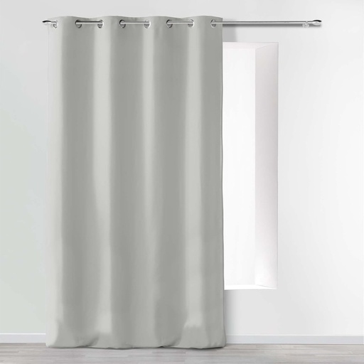 Moliciunea interiorului, Perdea cu ochiuri (140 x 260 cm) Gri absolut, Microfibra