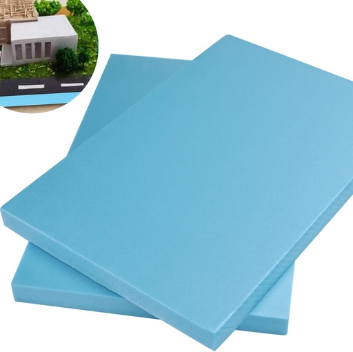 MHDJQ Folie de spuma pentru taierea panourilor de spuma 30 x 20 x 2 cm pentru realizarea de machete Polistiren extrudat pentru crearea diverselor diorame 2 bucati (2, 30 * 20 * 2 cm)