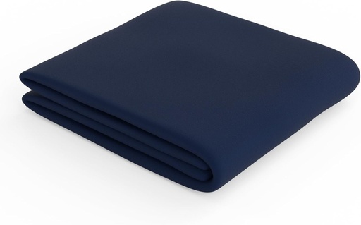 Cearsaf cu elastic Amazon Basics, 140 x 200 x 30 cm, microfibra de poliester pentru saltele cu grosimea de pana la 30 cm, albastru marin