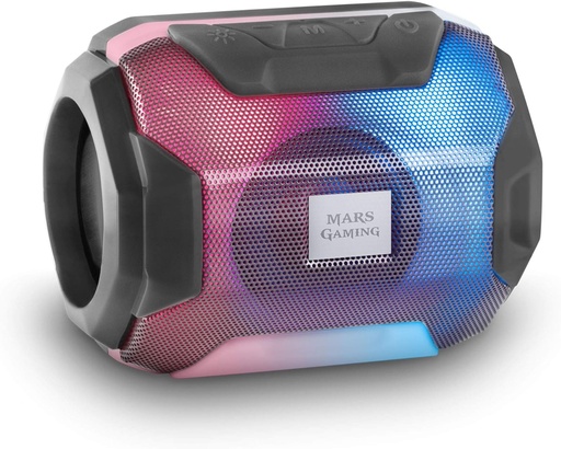 Mars Gaming MSBAX, Boxă Bluetooth RGB, Compactă, 10W, USB/MicroSD/Radio, Neagră