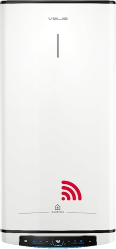 Ariston Velis Pro Wifi (fostul DUO 5 Fleck) - Încălzitor de apă electric multipozițional cu consum redus de 50 litri, 79,7x27,5x51,1 cm, pentru instalare în Spania, Clasa de eficiență energetică B (A+/F), Compatibil cu Alexa