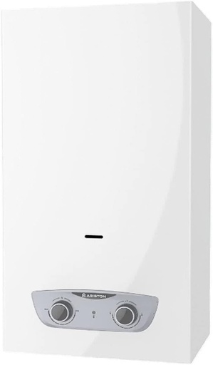 Ariston Fast RX - Încălzitor de apă cu butan, 11L/min, consum redus, încălzitor atmosferic pe gaz butan și propan, reglare mecanică, 25,5x31x61, fabricat pentru instalare în Spania, eficiență gamă A (A+/F)
