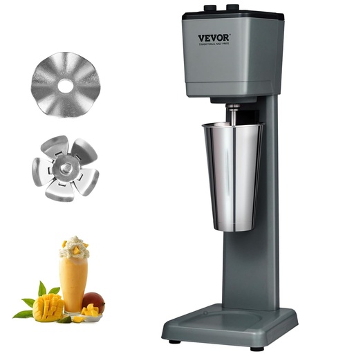 Blender electric VEVOR cu un singur cap pentru smoothie-uri, 375W, 3 viteze, 15000/18000/21000 RPM, cană din oțel inoxidabil de 820 ml pentru prepararea băuturilor, ceaiului cu lapte, smoothie-urilor, batoanelor de casă