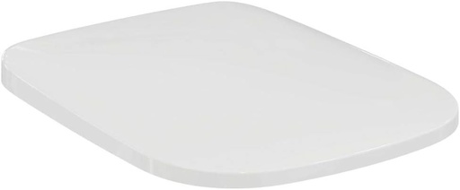 Capac de toaletă Ideal Standard Esedra, formă unghiulară, capac de toaletă durabil, include set de balamale pentru asamblare ușoară, duroplastic durabil - alb (365x445x40 mm)