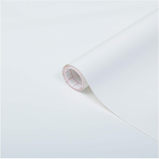 Folie adezivă pentru mobilier d-c-fix, albă, 90 cm x 2,1 m - folie decorativă lavabilă și autoadezivă pentru bucătărie, dulap, masă și pervaz - modernă și sustenabilă