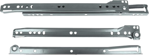 Amig - Set de 2 glisiere metalice pentru sertare cu role | Glisiere pentru sertare de mobilă, comode sau dulapuri | Oțel | Gri metalizat | Capacitate de încărcare: 18 kg/pereche | Dimensiuni: 400 mm