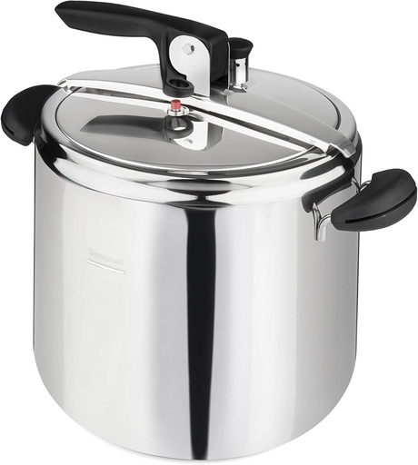 Oală sub presiune Amelia+, Ø 26 cm, capacitate 12 l, fabricată în Italia, oțel inoxidabil 18/10, compatibilă cu inducție și gaz, siguranță maximă, bază triplă, fără PFAS