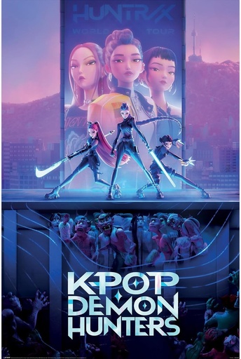 Pyramid International K-POP VÂNĂTORII DE DEMONI (ARTĂ CHEIE) Maxi Poster 91,5 cm x 61 cm - Artă murală K-Pop neînrămată pentru casă, dormitor sau studio, culori vibrante