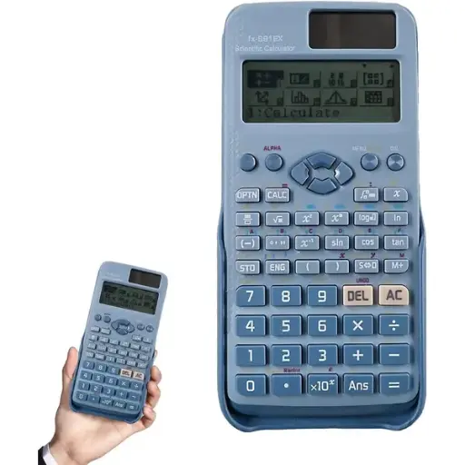Anglepingping FX-991EX - Calculator științific cu 552 de funcții, Calculator științific pentru inginerie cu 10+2 afișaje pentru școală, birou, afaceri, acasă, uz zilnic, albastru