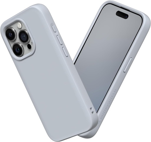 Husă RhinoShield compatibilă cu [iPhone 15 Pro MAX] | SolidSuit - Carcasă cu absorbție a șocurilor - Rezistentă la impacturi de peste 3,5 metri - Albastru glaciar