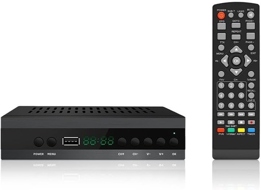 Decodor TV DVB-T T2 H265 HEVC FTA Full HD PVR spaniol nou, 2025, USB, HDMI, SCART, tuner TV digital terestru, receptor digital Full HD 1080p de înaltă definiție