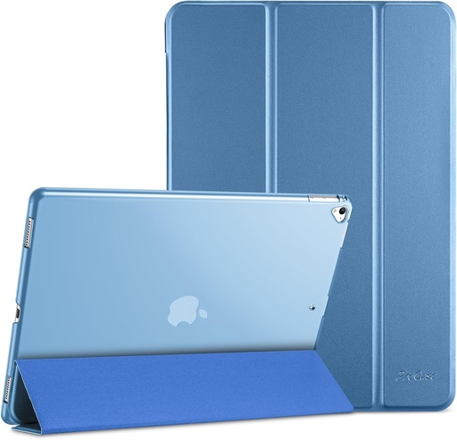Husă inteligentă ProCase pentru iPad Pro 12.9" 2017/2015 (model mai vechi), ușoară și subțire, cu capac inteligent/spate translucid/suport pentru Apple iPad Pro 12.9 1a și 2a generație (albastru)