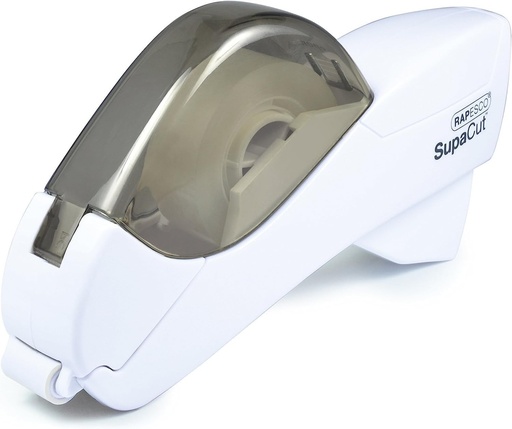 Dispenser de bandă adezivă Rapesco 1445 SupaCut cu 2 role de bandă, alb