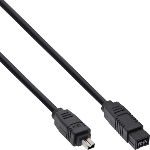 Cablu FireWire InLine, 4-pini/9-pini mascul/mascul, 1m