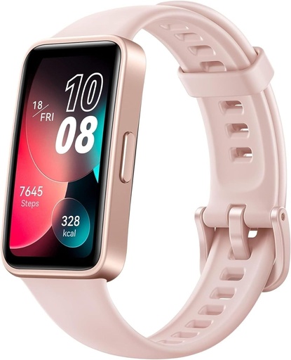 Ceas inteligent HUAWEI Band 8, design subțire, monitorizare precisă a somnului, autonomie a bateriei de 14 zile, compatibil cu Android și iOS, pentru sănătate și bunăstare, versiune spaniolă, roz