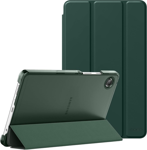 Husă MoKo pentru Samsung Galaxy Tab A11 8.7-inch 2025/Galaxy Tab A9 8.7-inch 2023, carcasă ușoară și rigidă pentru noua tabletă Samsung A11/A9, 2 unghiuri de vizualizare, verde noapte