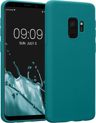 Carcasă kwmobile pentru Samsung Galaxy S9 - Carcasă ultra-subțire din TPU și silicon cu margini ridicate pentru protecție împotriva căderilor - Gri mat