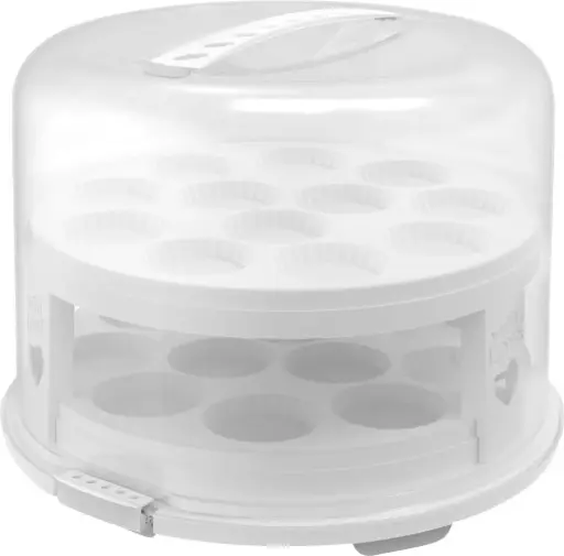 Rotho Tortenglocke Fresh XL cu tăvi, 26 cm, inclusiv două inserții, alb