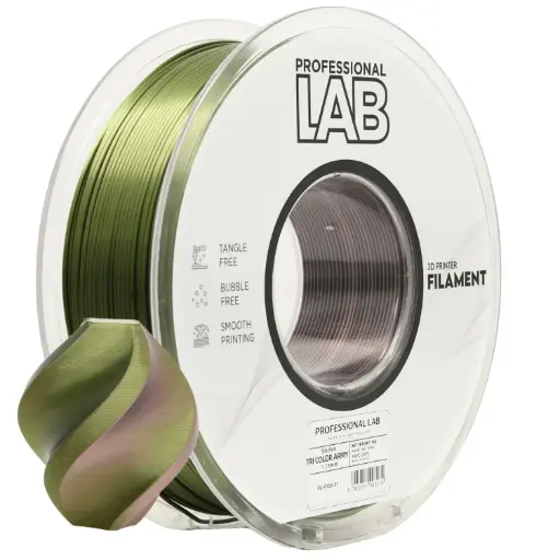 Filament imprimanta 3D Silk PLA Tri Color Army - Prof. Lab 1.75mm 1KG