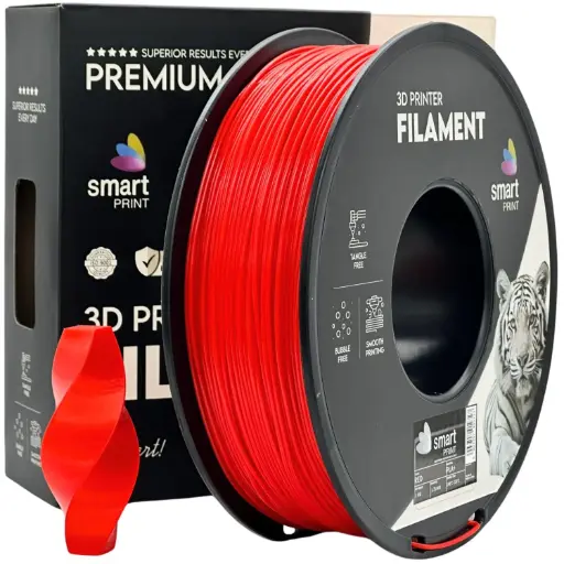 Filament imprimanta 3D PLA+ Red - Smart Print 1.75mm 1KG