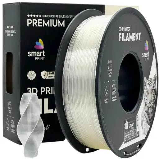 Filament imprimanta 3D PLA+ Transparent - Smart Print 1.75mm 1KG