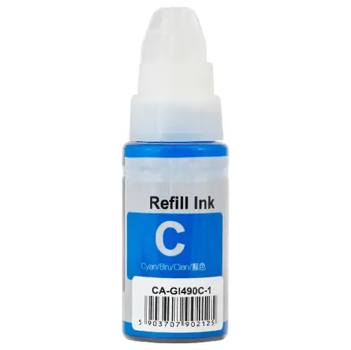 Cerneală inkjet pentru imprimanta Canon CA-GI490C GI-490C Cyan 70ml