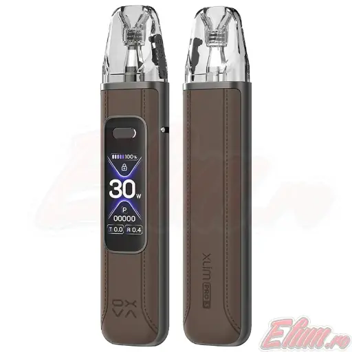 KIT Tigara Electronica Oxva Xlim Pro 3 Oxva 1500mah Brown Leather