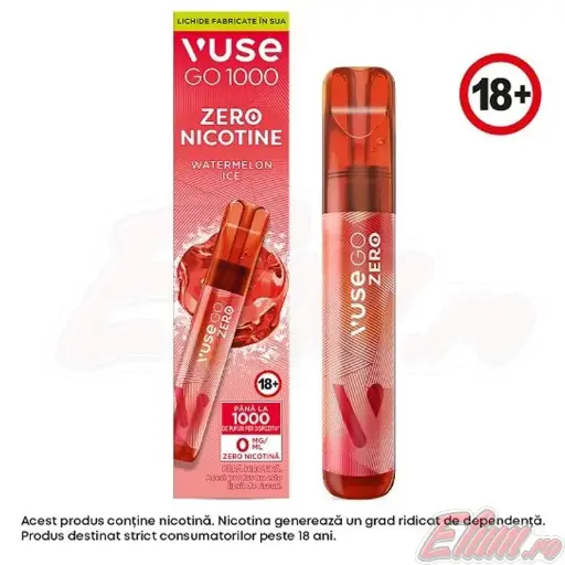 Țigara electronică de unică folosință Vuse GO 1000 Watermelon Ice FARA NICOTINA