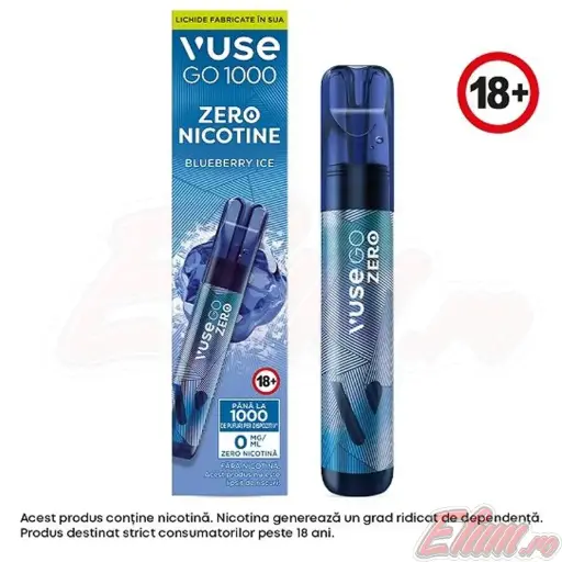 Țigara electronică de unică folosință Vuse GO 1000 Blueberry Ice FARA NICOTINA