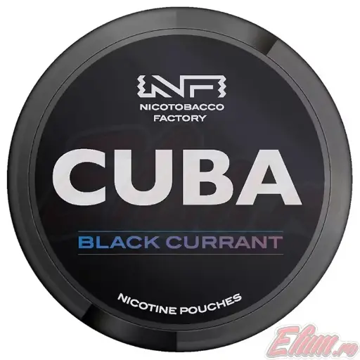 Pliculete cu Nicotina Pouch Cuba Black BlackCurrant 30mg/g (20mg/pouch)