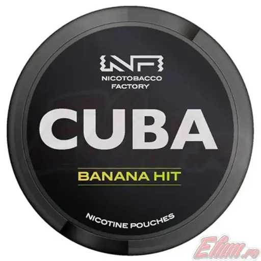 Pliculete cu Nicotina Pouch Cuba Black Banana Hit 30mg/g (20mg/pouch)