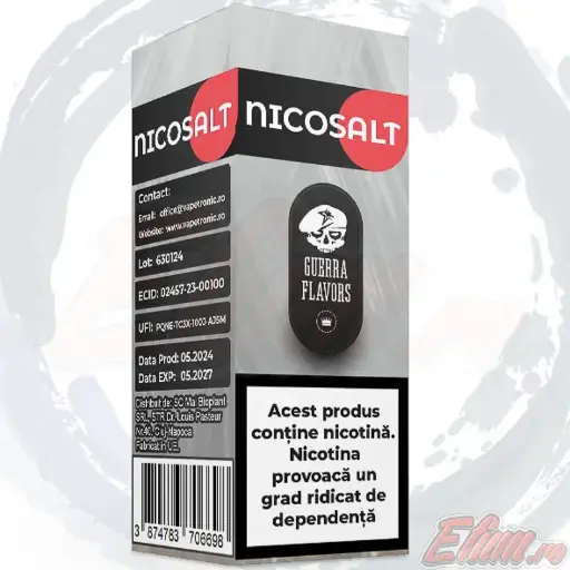 NicoSalt Guerra Flavors 50/50 10ml Nicotine Shot 20mg/ml