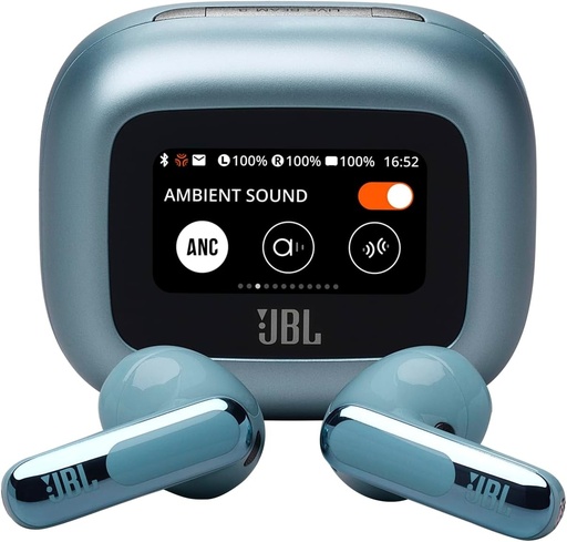 Căști Wireless JBL Live Flex 3, True Wireless, Anulare Adaptivă Zgomot, 50 Ore Autonomie, Audio Hi-Res, Albastru
