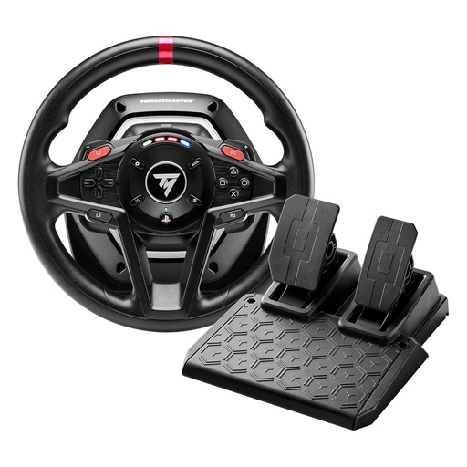 Thrustmaster T128 Volan Force Feedback pentru PS5/PS4/PC, Pedale Magnetice T2PM, Licențiat PlayStation