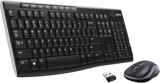 Logitech MK270 Set Tastatură și Mouse Wireless 2.4GHz, QWERTZ German, Negru