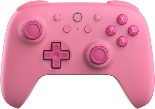 8BitDo Ultimate 2C Controller Bluetooth pentru Switch, cu Joystick-uri Hall Effect (Roz)