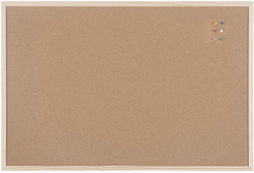 BoardsPlus Panou din Plută 60x45cm, Ramă din Lemn de Pin