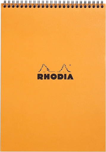 Rhodia Bloc Notițe cu Spirală Portocaliu A4, Liniat, 80 File Detașabile, 80g/m²