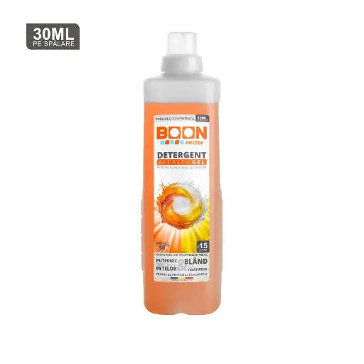 Detergent Lichid Rufe BOON Nectar 1.5L – 50 spalari -  portocala, lamaie, lime, pruna, piersica, mandarina