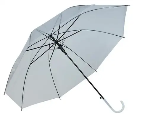 Umbrelă albă transparentă, 93/71,5 cm