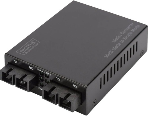 Digitus Professional DN 82124 Gigabit Multi Mode la Single Mode, suportă convertoare SC la SC, lungime de undă 850 NM, SC/SC - 850nm/1310nm - Gigabit, Singlemode / Multimode