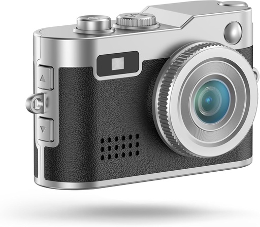 Cameră Mini HD Energy Sistem - Ecran de 0,96", Rezoluție foto de 2MP și video 1080P, Baterie de 200mAh, Include card SD de 16GB, Adaptor Type-C și Reportofon. (Negru)