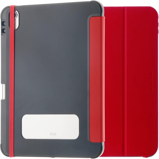 Husă OtterBox React Folio pentru iPad 10th Gen 2022, 11th Gen 2025 (A16), rezistentă la căderi și șocuri, husă Folio, testată conform standardelor militare, roșie, fără cutie de vânzare cu amănuntul